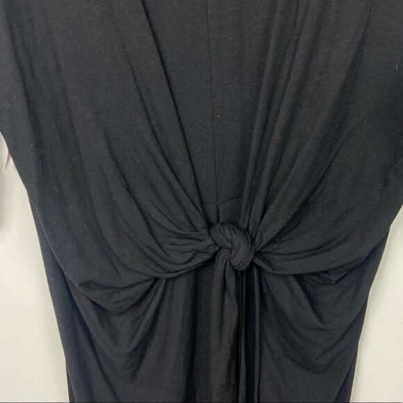 NWT Black Tie Front Dress Size Large Spence + Shaw New Tags Midi Length‎ Minimal - Picture 5 of 9